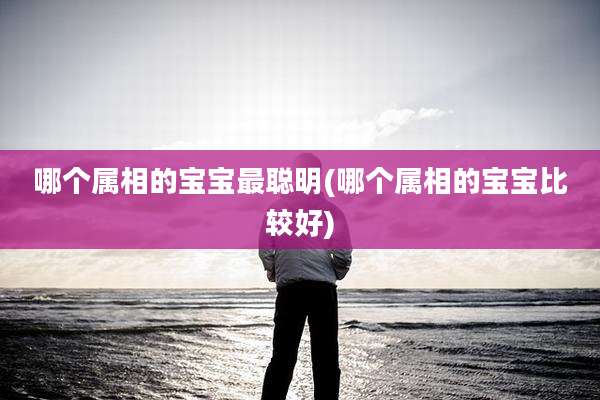 哪个属相的宝宝最聪明(哪个属相的宝宝比较好)