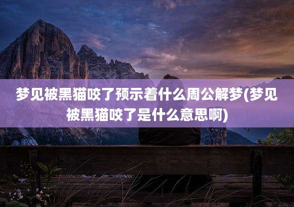 梦见被黑猫咬了预示着什么周公解梦(梦见被黑猫咬了是什么意思啊)