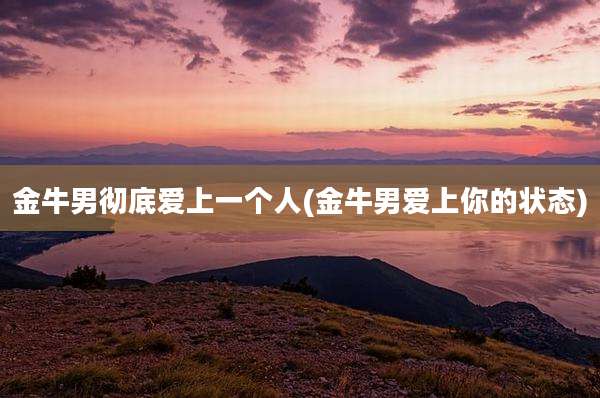 金牛男彻底爱上一个人(金牛男爱上你的状态)