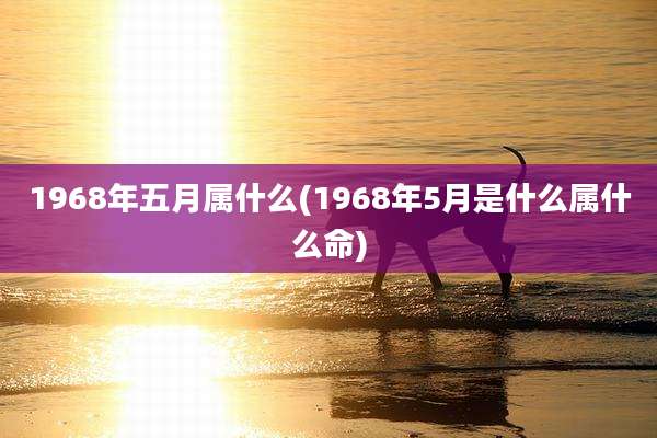 1968年五月属什么(1968年5月是什么属什么命)