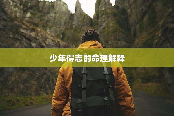 少年得志的命理解释