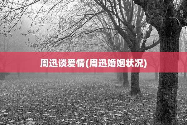 周迅谈爱情(周迅婚姻状况)
