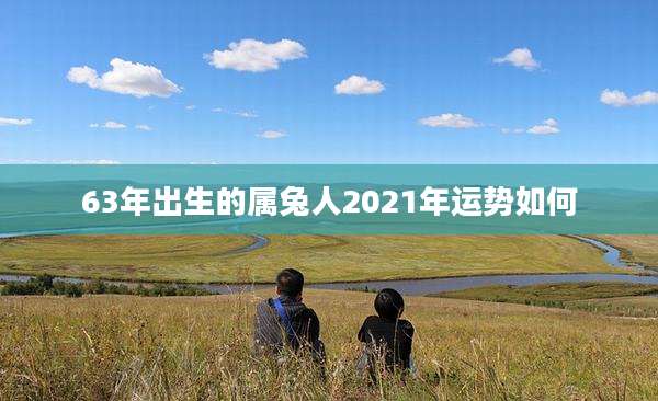 63年出生的属兔人2021年运势如何