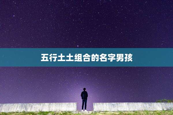 五行土土组合的名字男孩