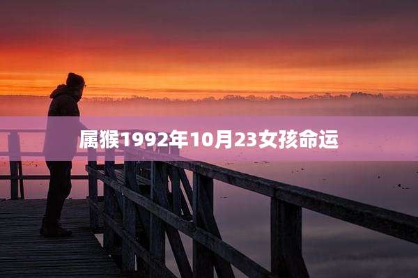 属猴1992年10月23女孩命运