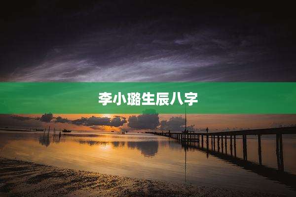 李小璐生辰八字