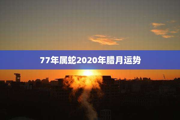 77年属蛇2020年腊月运势