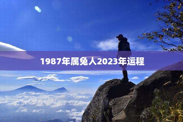 1987年属兔人2023年运程