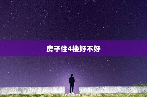 房子住4楼好不好
