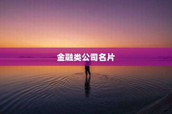 金融类公司名片
