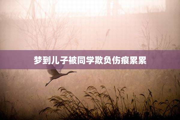 梦到儿子被同学欺负伤痕累累