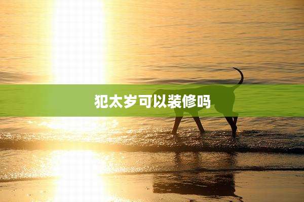 犯太岁可以装修吗