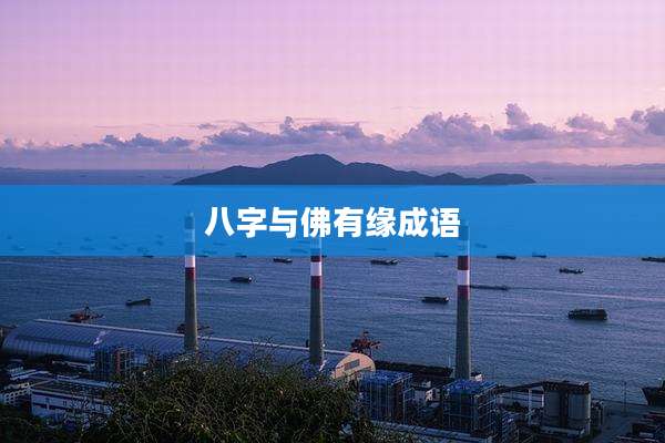 八字与佛有缘成语
