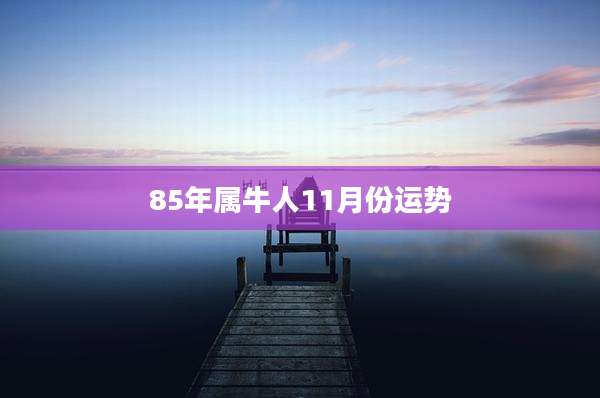 85年属牛人11月份运势