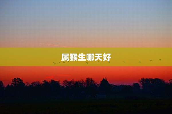 属猴生哪天好