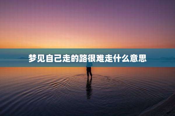 梦见自己走的路很难走什么意思