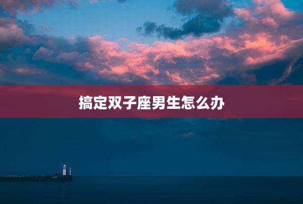 搞定双子座男生怎么办