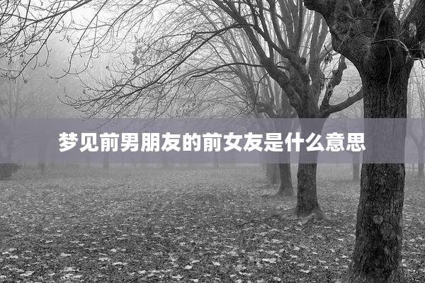 梦见前男朋友的前女友是什么意思
