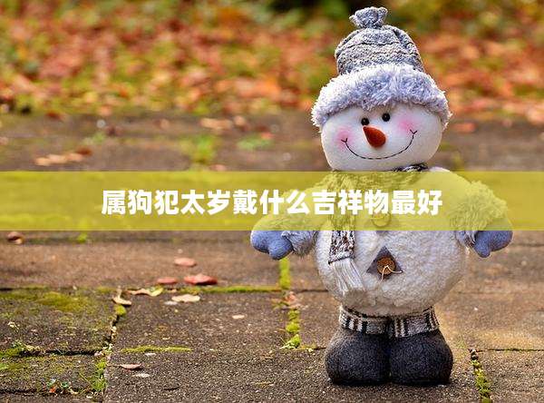 属狗犯太岁戴什么吉祥物最好