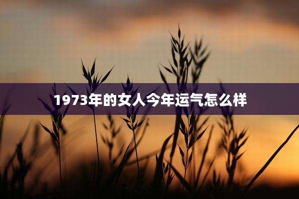 1973年的女人今年运气怎么样