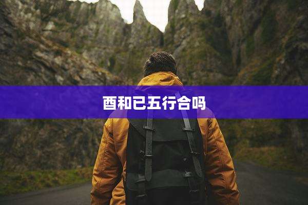 酉和已五行合吗