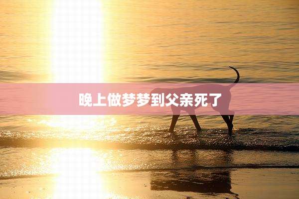 晚上做梦梦到父亲死了