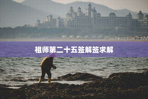 祖师第二十五签解签求解