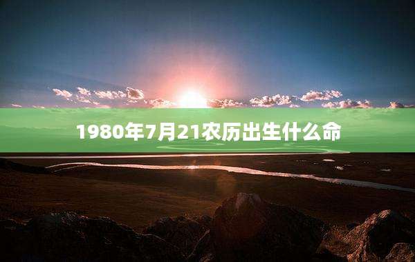 1980年7月21农历出生什么命