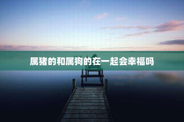 属猪的和属狗的在一起会幸福吗