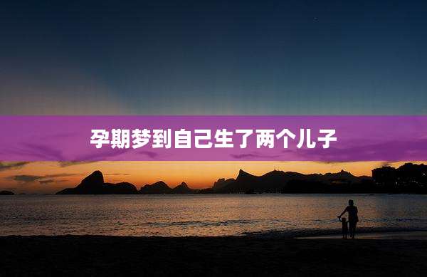 孕期梦到自己生了两个儿子