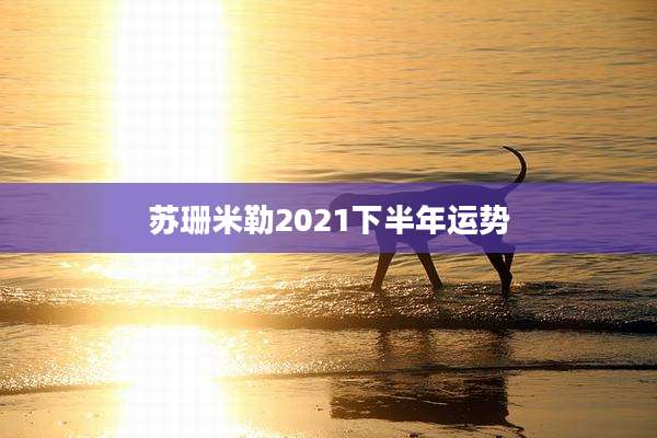 苏珊米勒2021下半年运势