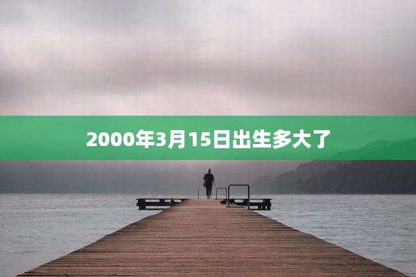 2000年3月15日出生多大了
