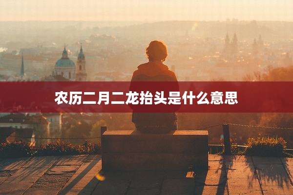 农历二月二龙抬头是什么意思