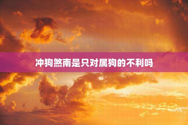 冲狗煞南是只对属狗的不利吗