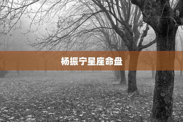 杨振宁星座命盘