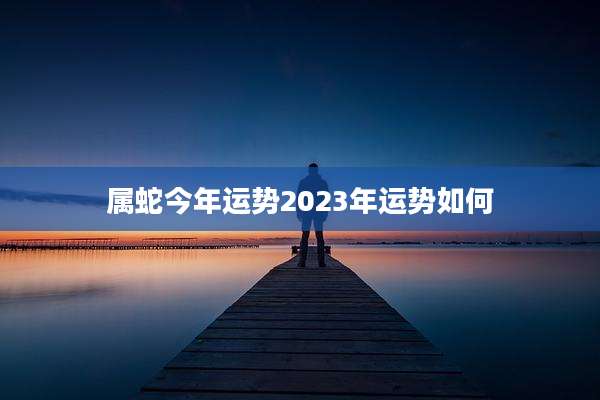 属蛇今年运势2023年运势如何