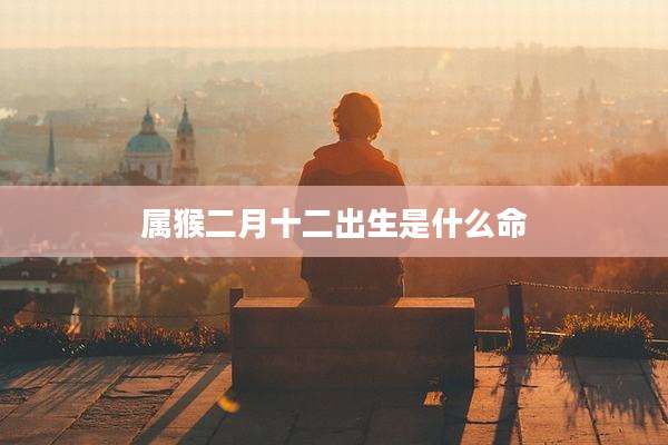 属猴二月十二出生是什么命