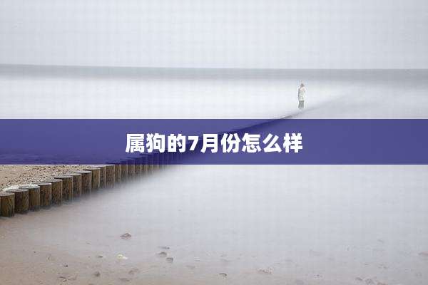 属狗的7月份怎么样