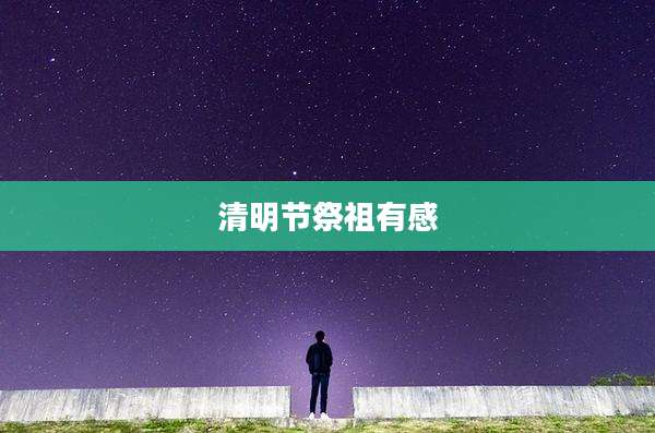 清明节祭祖有感