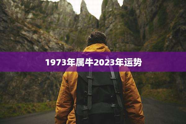 1973年属牛2023年运势