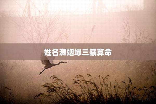姓名测姻缘三藏算命