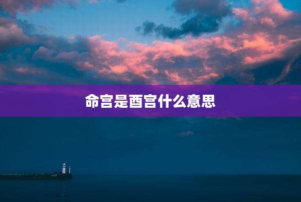 命宫是酉宫什么意思