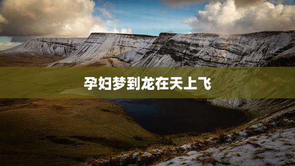 孕妇梦到龙在天上飞