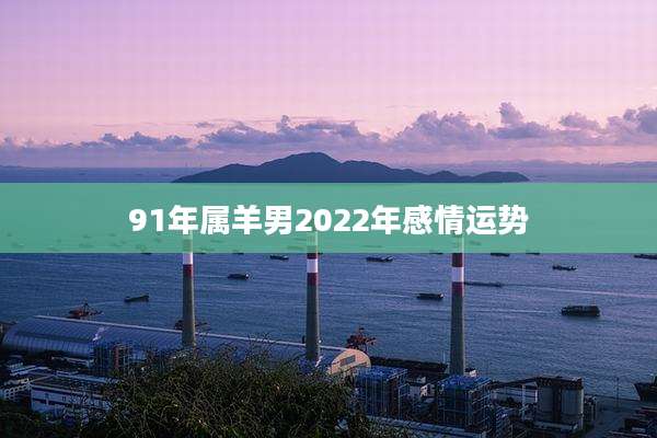 91年属羊男2022年感情运势