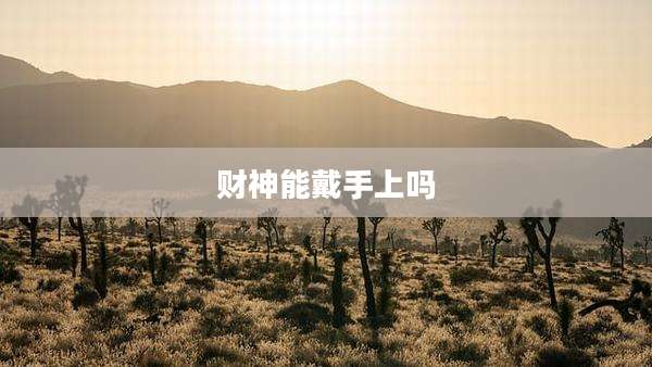 财神能戴手上吗
