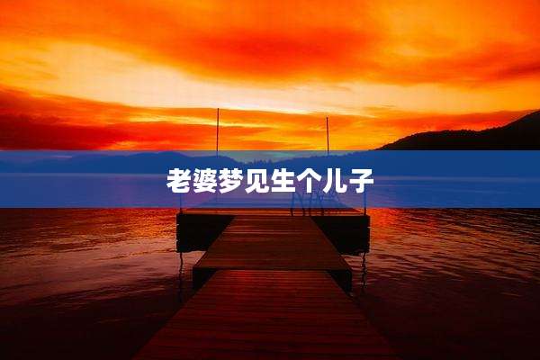 老婆梦见生个儿子