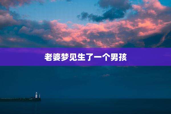 老婆梦见生了一个男孩