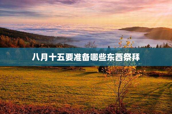 八月十五要准备哪些东西祭拜