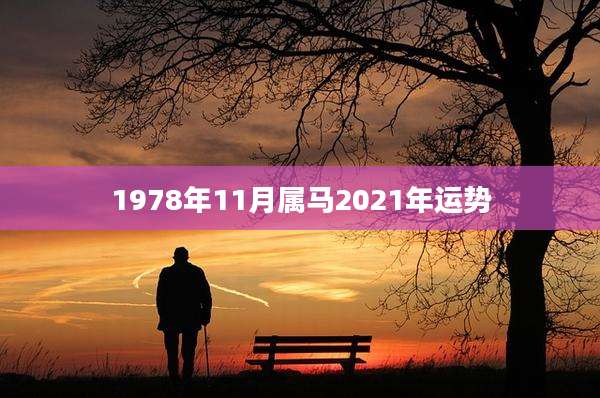 1978年11月属马2021年运势