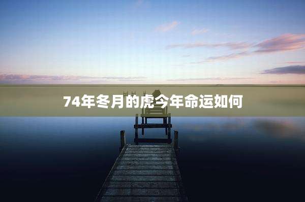 74年冬月的虎今年命运如何